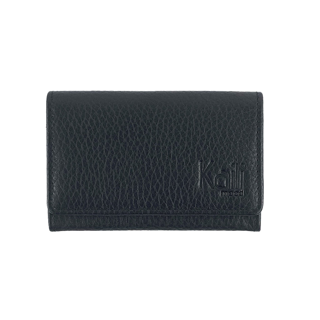 Full Grain Genuine Leather Card Holder – Elegant Black