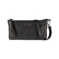 Women's Full Grain Leather Shoulder Bag – Made in Italy – Elegant Black