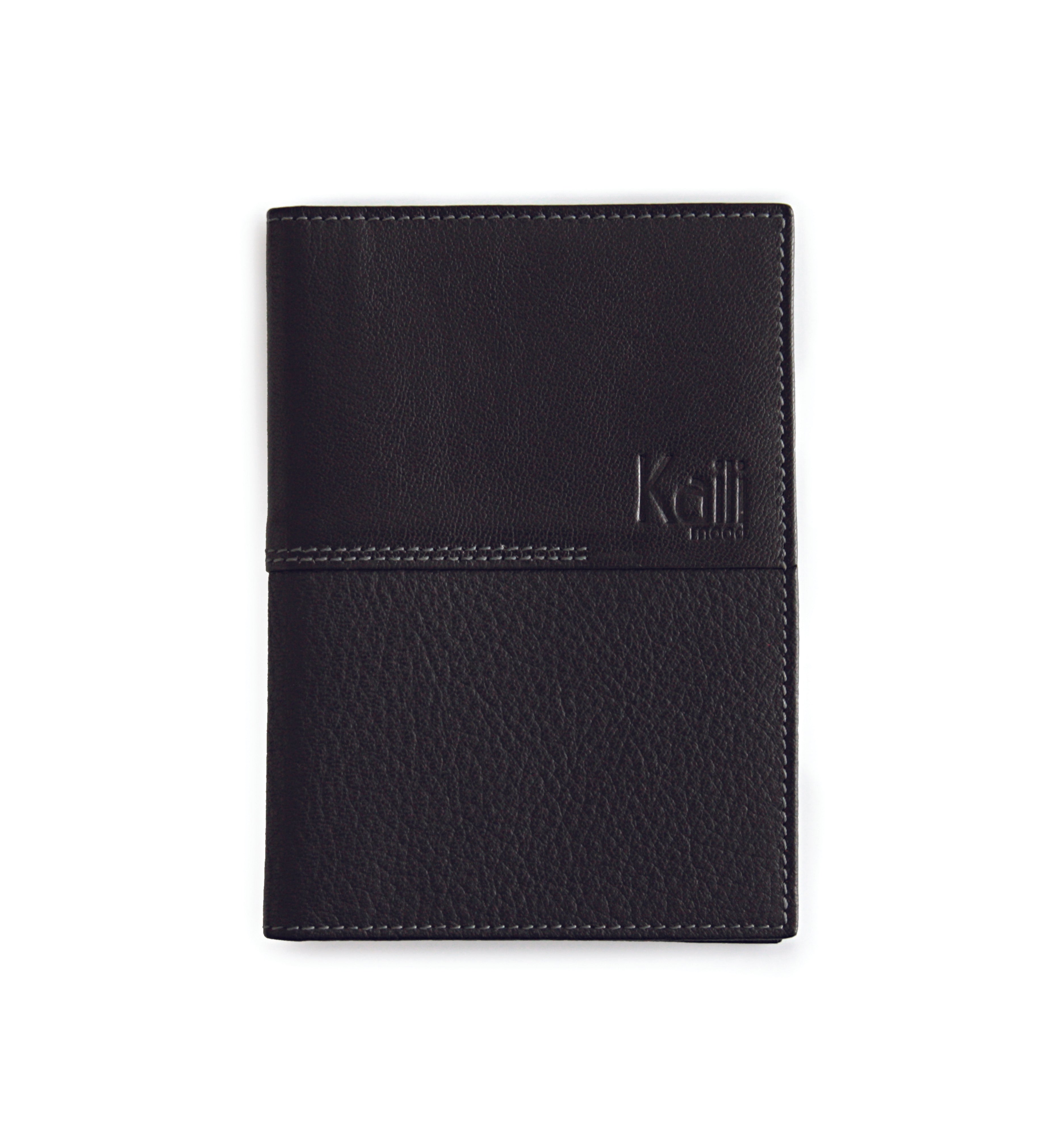 Porte-documents & passeport en cuir pleine fleur premium – Fabrication italienne – Noir