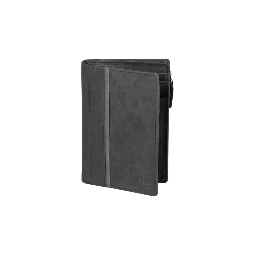 Portefeuille Femme en Cuir Italien Noir – Pleine Fleur, Protection RFID