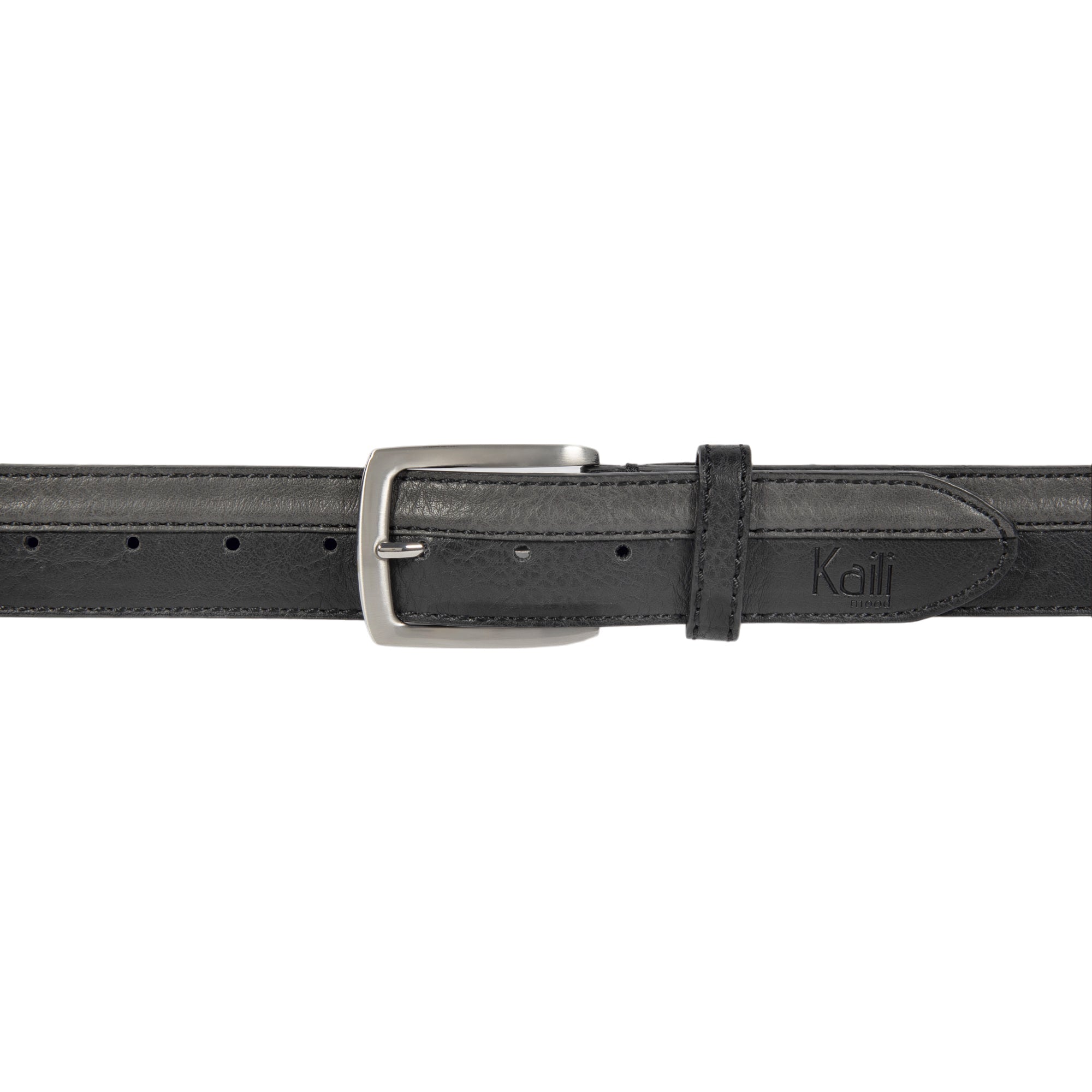 Ceinture Homme Bicolore Noir & Anthracite – Élégance Moderne avec Boucle Satinée