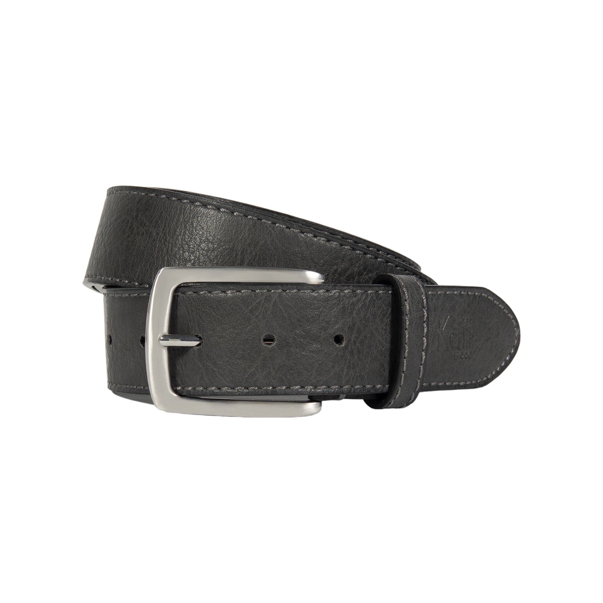 Ceinture Homme Anthracite – Élégance Contemporaine & Boucle Nickel Satiné