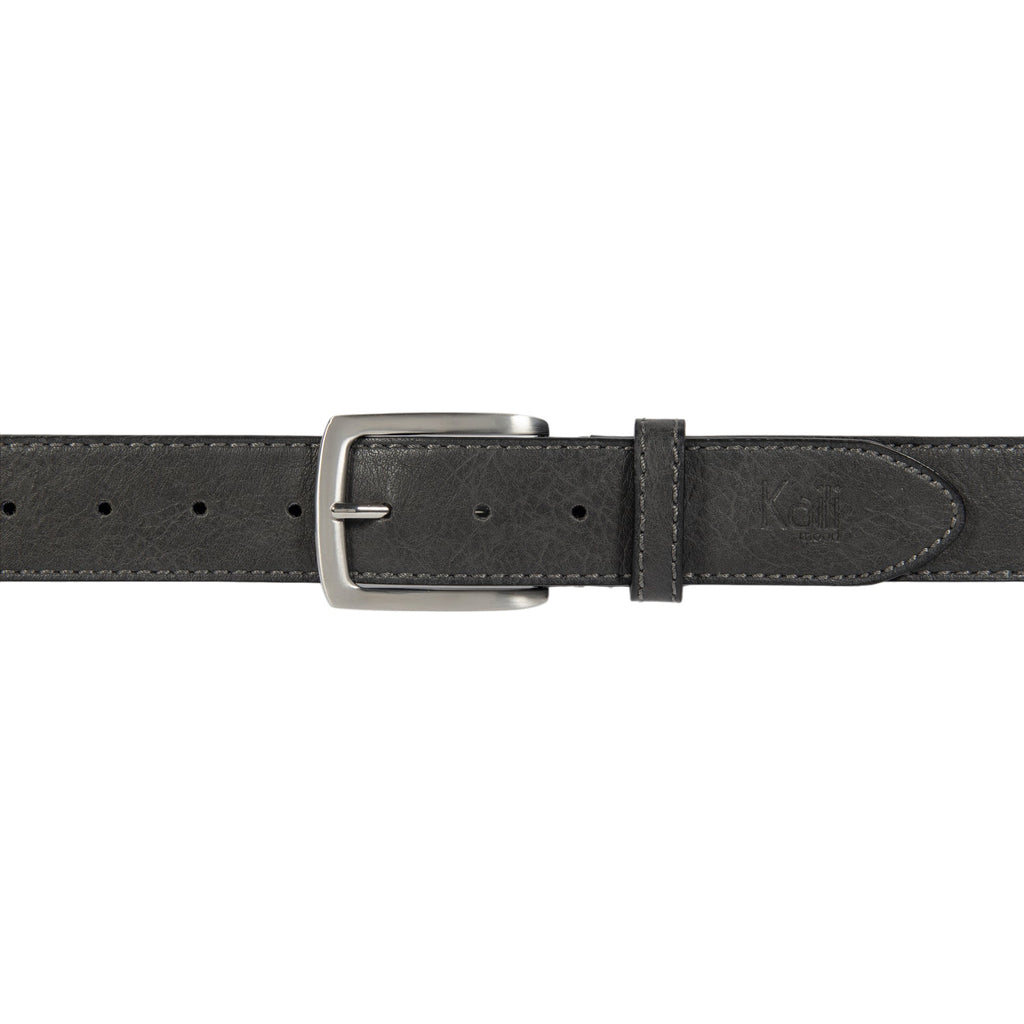 K4008KB | Men's Anthracite Belt – Contemporary Elegance &amp; Satin Nickel Buckle