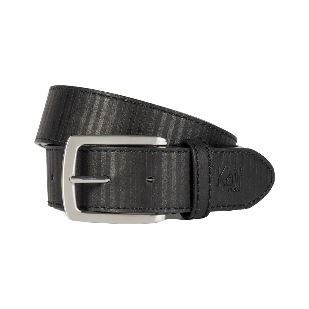K4009AB | Men's Premium Leather Belt – Made in Italy – Black