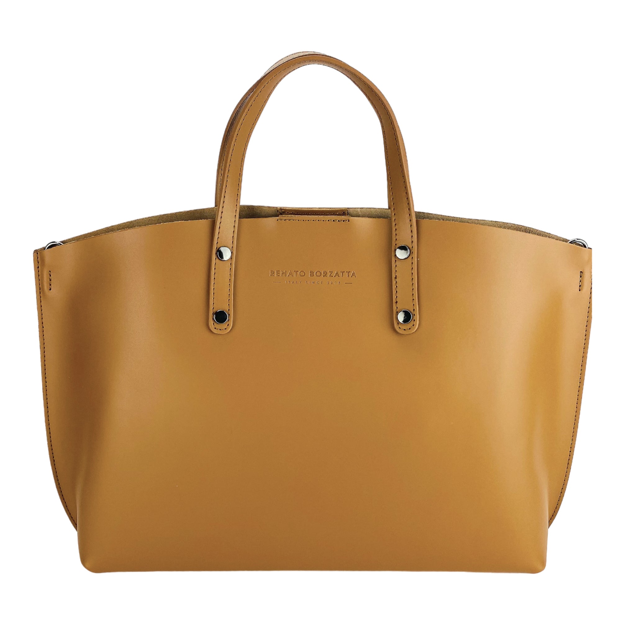 Sac Cabas Femme en Cuir Italien Cognac – Élégance Intemporelle