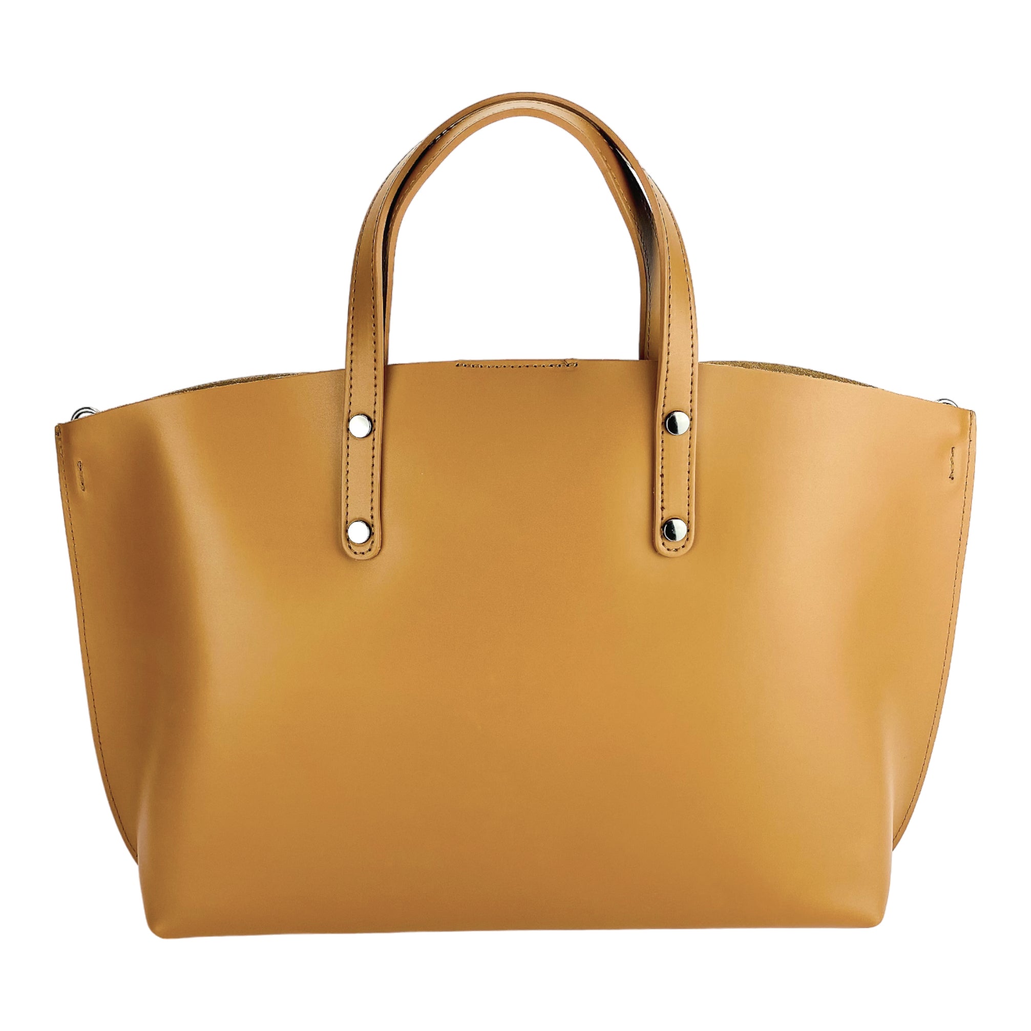 Sac Cabas Femme en Cuir Italien Cognac – Élégance Intemporelle