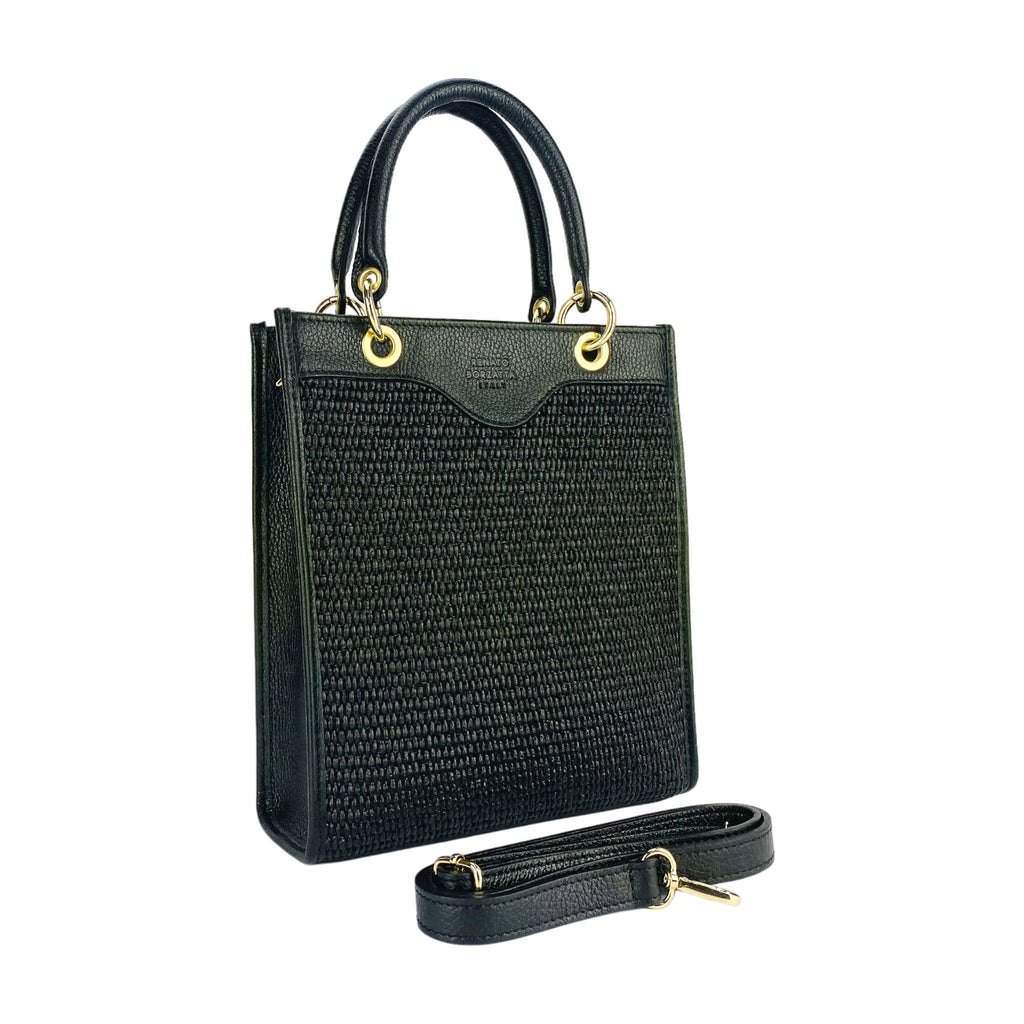RB1026A | Women's Vertical Handbag in Italian Leather – Detachable Shoulder Strap – Timeless Elegance